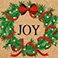 Joy, variant on Member's Mark Holiday Coir Doormat, 36" x 23"